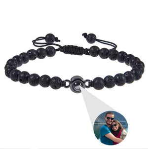 La Michy Tienda 0 Negro volcanizada / 1 Pulsera Proyeccion Perla