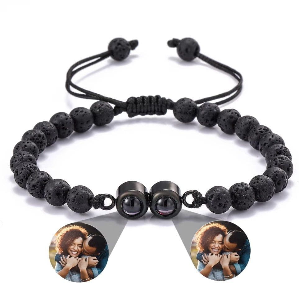 La Michy Tienda 0 Negro volcanizada / 2 Pulsera Proyeccion Perla