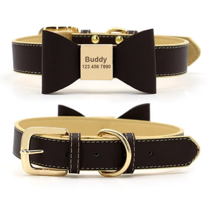 La Michy Tienda Chile Dark Brown / 21-27.5cm Collar de identificacion Corbata
