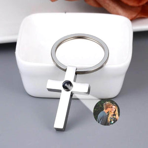 La Michy Tienda Chile white keychain A / SEND PHOTO VIA CHAT Llavero Proyeccion Cruz