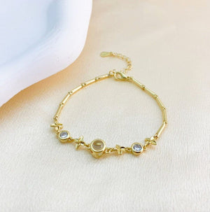 La Michy Tienda Dorado / Plata 925 Pulsera Proyeccion Viento PLATA 925