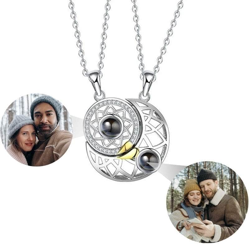 La Michy Tienda Par de collares Sun and moon / 45cm Collares Proyeccion Sun & Moon Plata 925