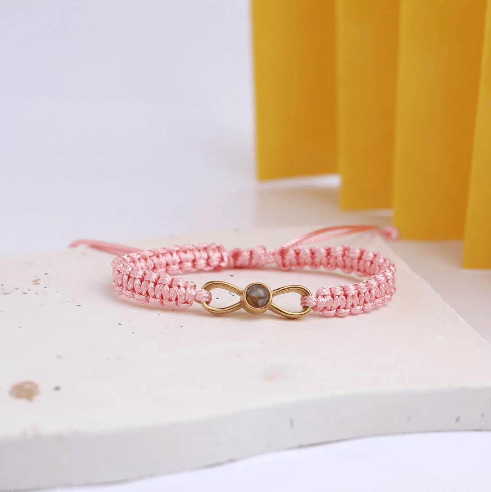 La Michy Tienda Rosado / Dorado Pulsera Proyeccion Infinity