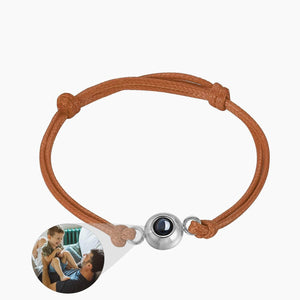 La Michy Tienda brown chain-silver / United States Pulseras Proyeccion Multicolores