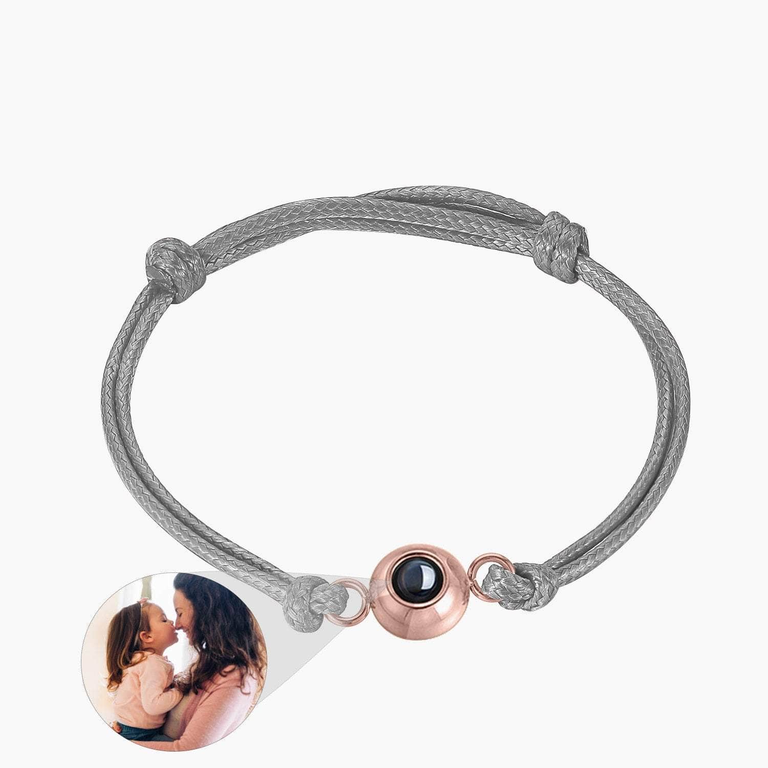 La Michy Tienda grey chain-R / United States Pulseras Proyeccion Multicolores