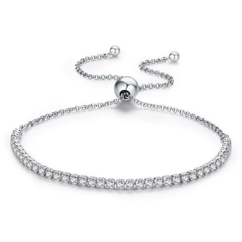 La Michy Tienda Plata Bracelete Lluvia Zircon, Plata 925