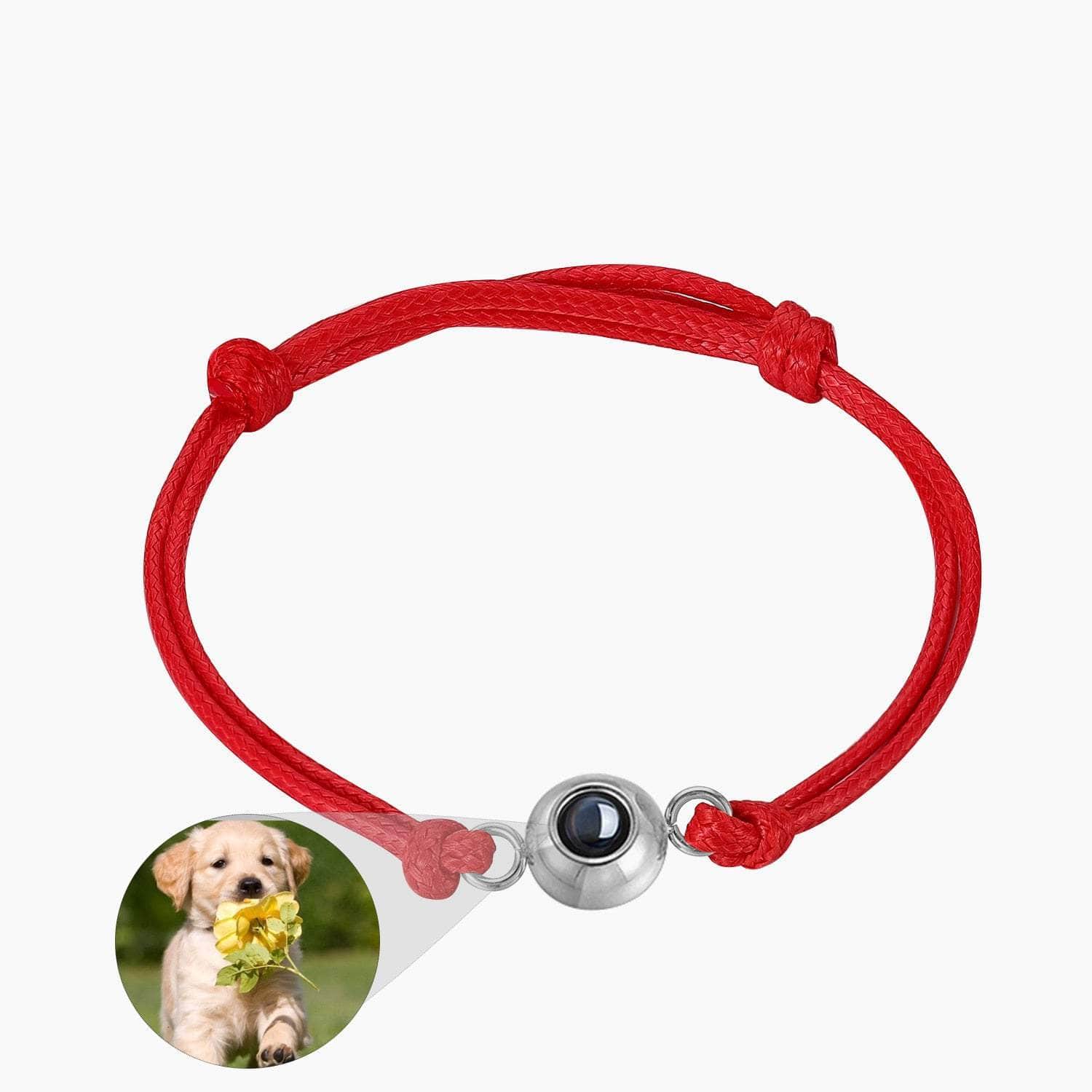 La Michy Tienda red chain-silver / United States Pulseras Proyeccion Multicolores