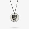 La Michy Tienda 1 medalla / Plateado / 50 cm Collares Retrato Laser