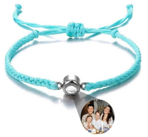 La Michy Tienda Azul y circulo plateado / 1 Pulsera Proyeccion Recuerdos