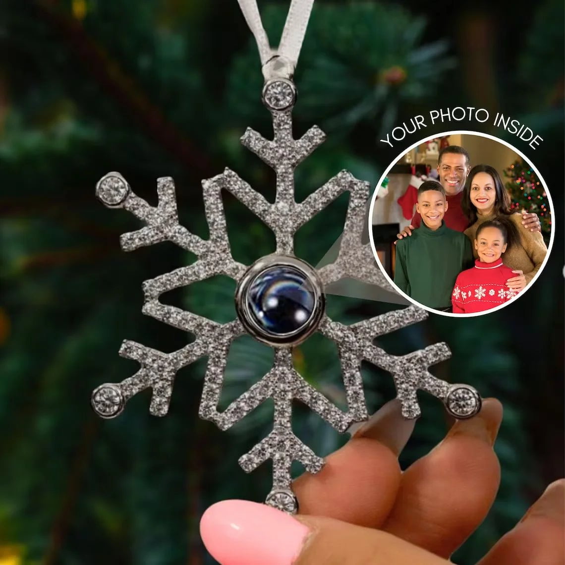 La Michy Tienda Chile Adorno Copo de Nieve Proyector Navideño