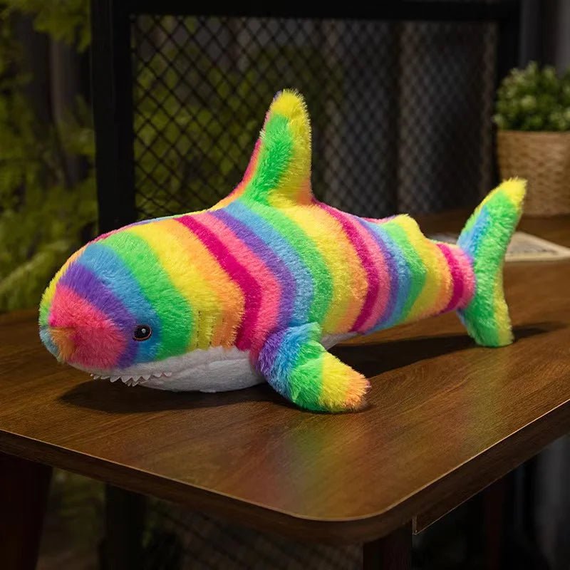 La Michy Tienda Chile Arcoiris / 45cm Peluches Tiburon multicolores