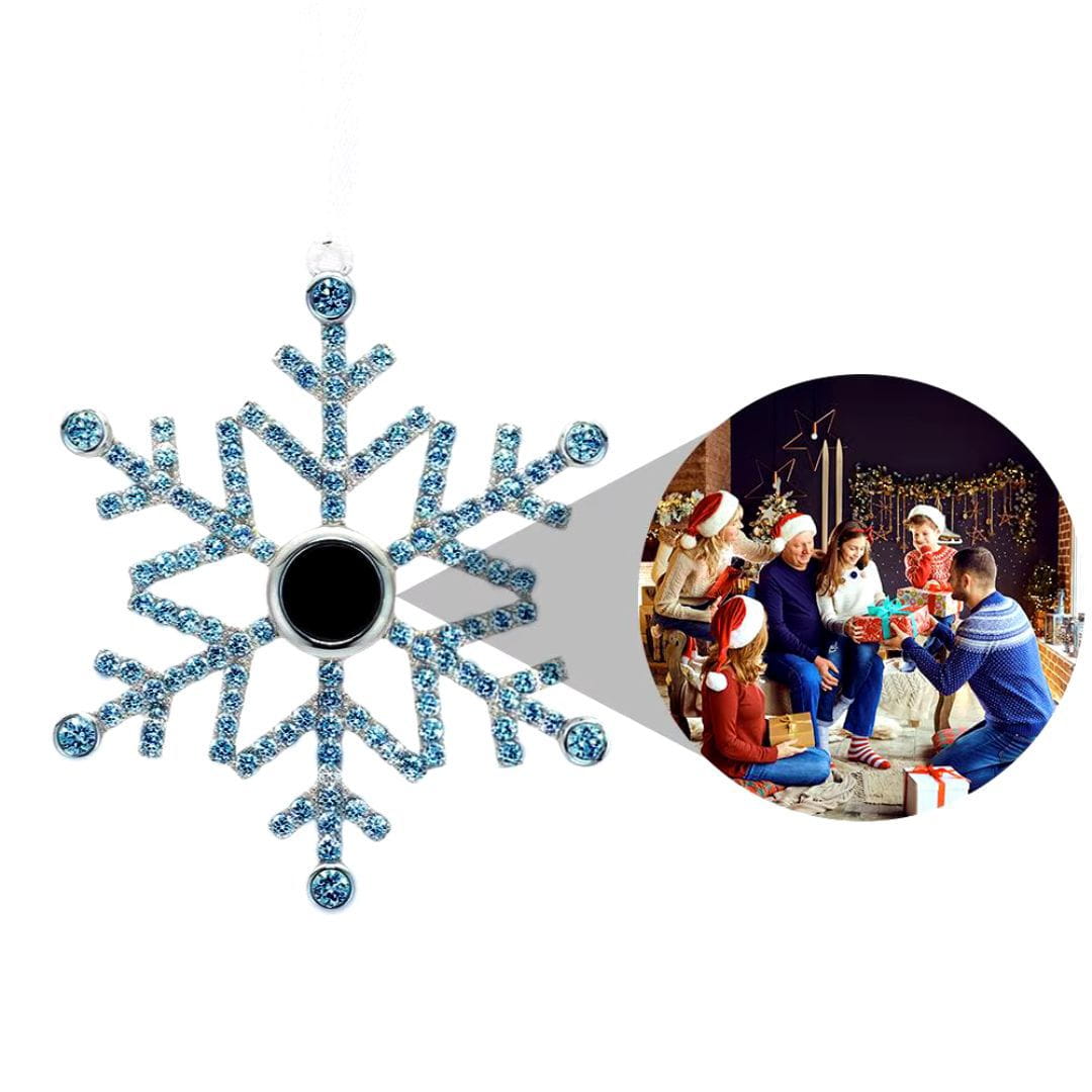 La Michy Tienda Chile Azul Adorno Copo de Nieve Proyector Navideño