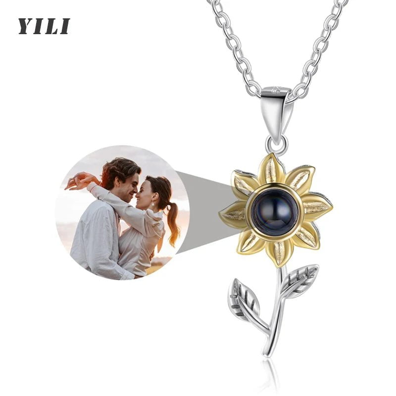 La Michy Tienda Chile custom necklace-1 / Stainless steel Collar proyeccion Girasol