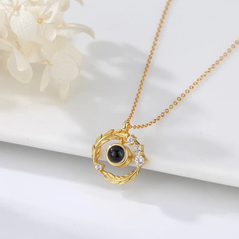 La Michy Tienda Chile Dorado / Plata 925 / 45cm Collar proyeccion Alas Plata 925