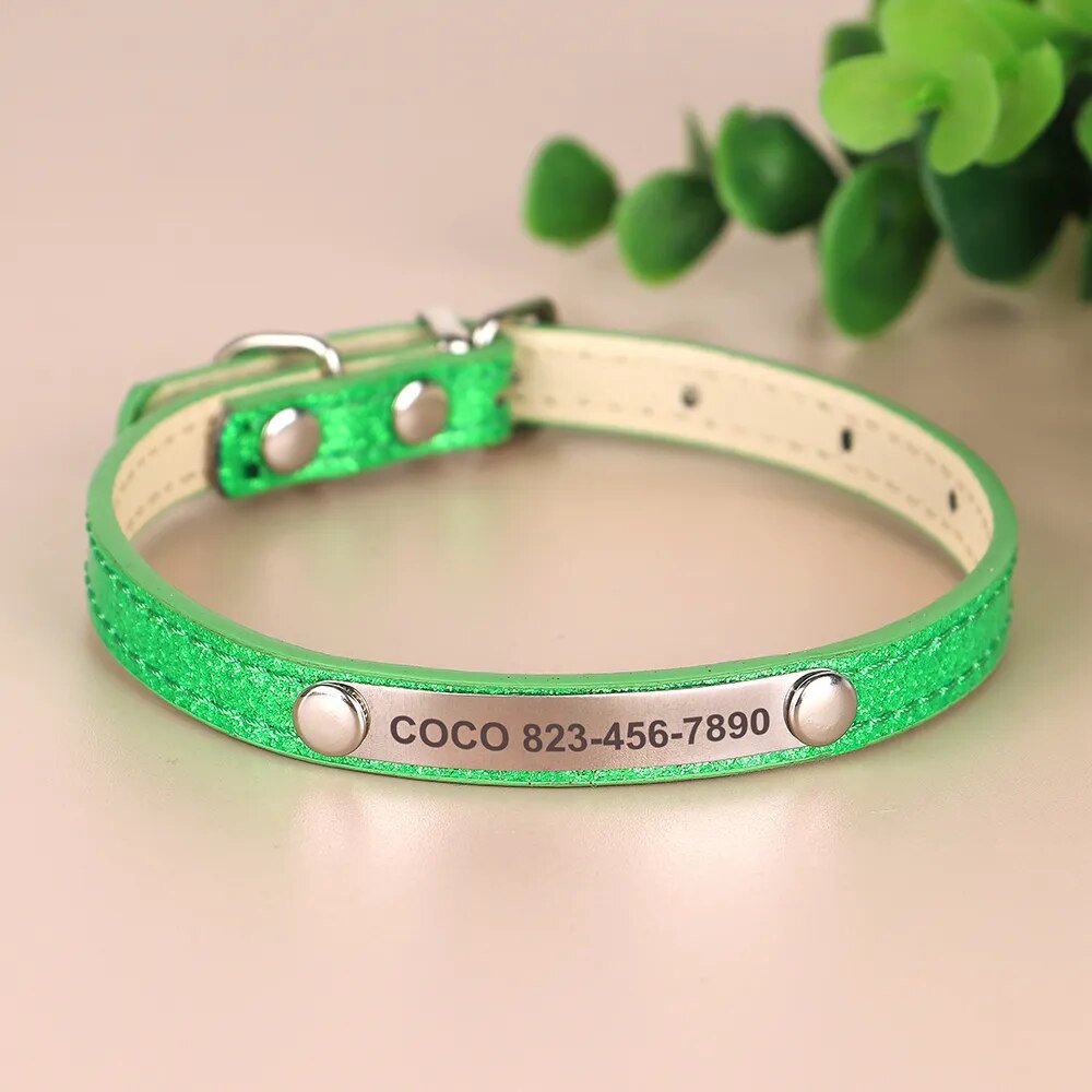 La Michy Tienda Chile Green / XS 15-23cm Collar de Identificación Light