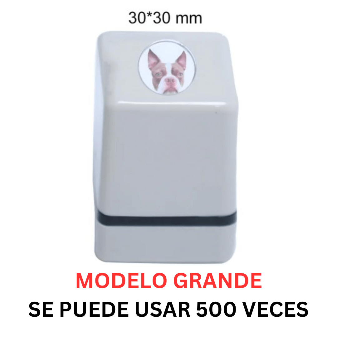 La Michy Tienda Chile Gris GRANDE ( 500 usos) Timbres Personalizados Michy