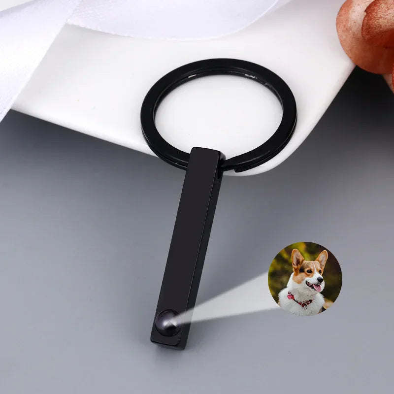 La Michy Tienda Chile Negro / Acero Inoxidable Llavero Proyeccion Barra
