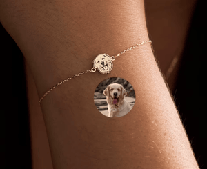 La Michy Tienda Chile Plateado / Pulsera 17 cm / 1 Collar y Pulsera Retrato Minimalista