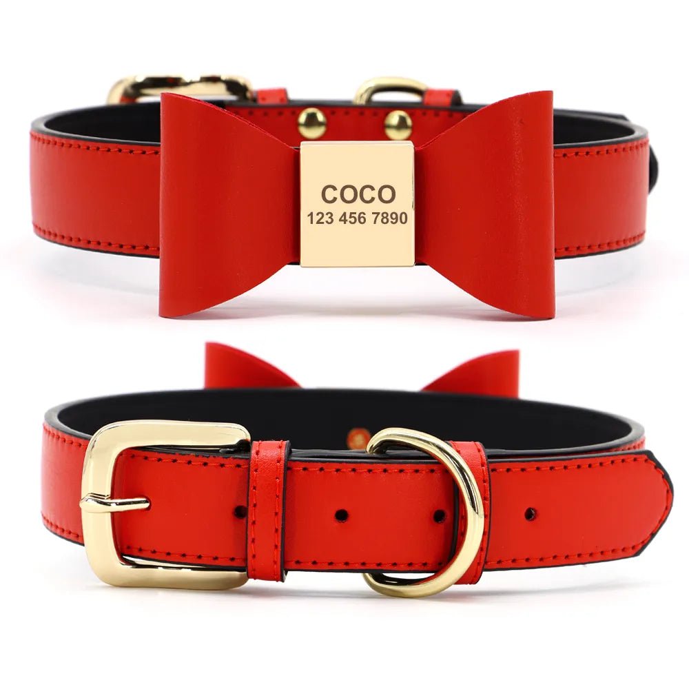 La Michy Tienda Chile Red / 21-27.5cm Collar de identificacion Corbata