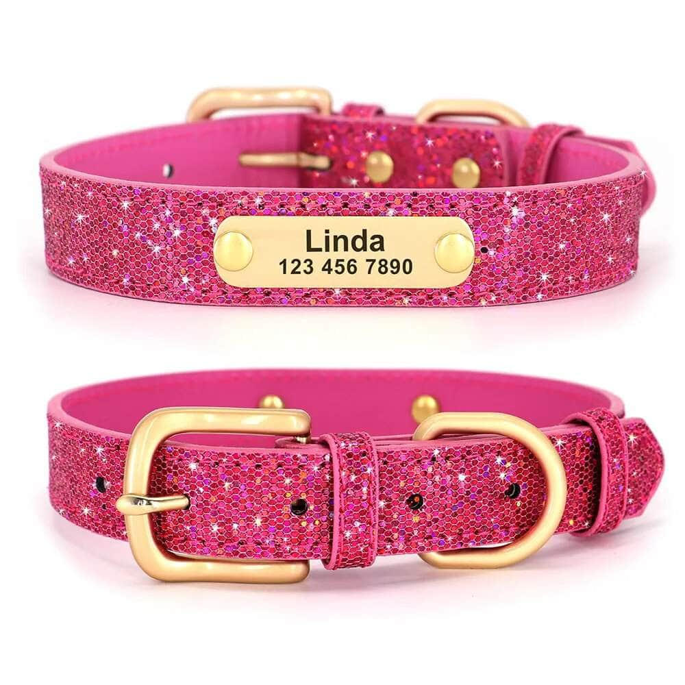 La Michy Tienda Chile Rosado Con Placa / XS Collar Diamante