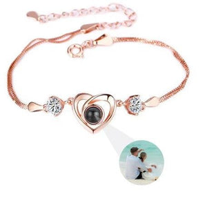 La Michy Tienda Chile Rosado / Plata 925 Pulsera Proyeccion Corazon Radiante