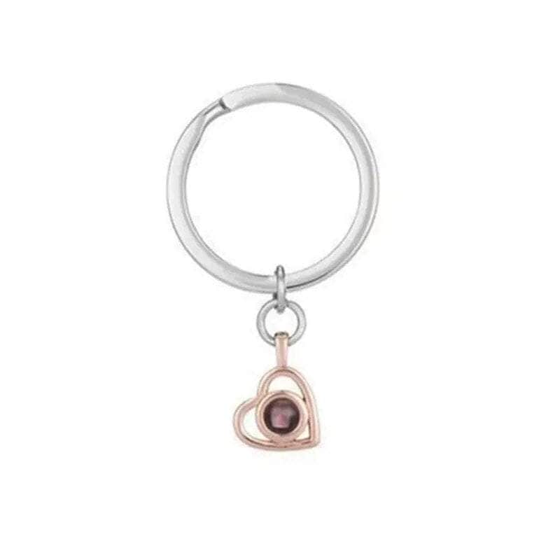 La Michy Tienda Chile Rose Gold Llavero proyeccion Corazon