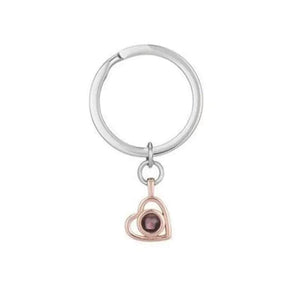La Michy Tienda Chile Rose Gold Llavero proyeccion Corazon