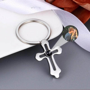 La Michy Tienda Chile white keychain C / SEND PHOTO VIA CHAT Llavero Proyeccion Cruz