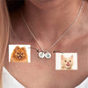 La Michy Tienda Circular 2 medallas / 45 cm / Plateado Collares Retrato