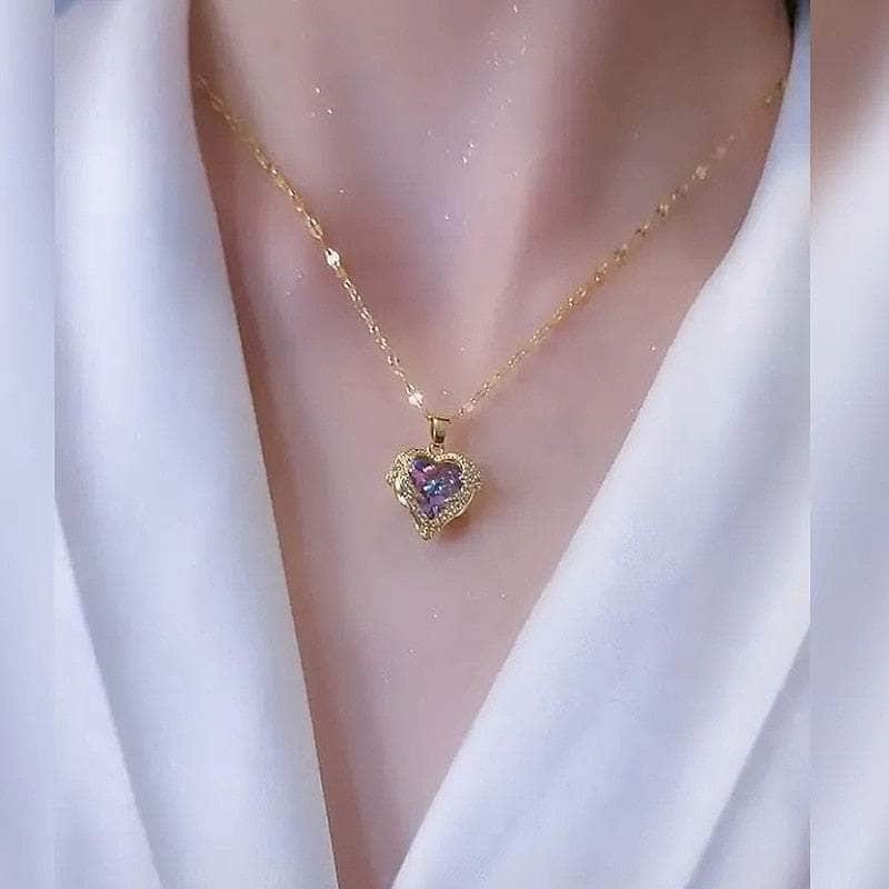 La Michy Tienda Collar Corazon Radiante