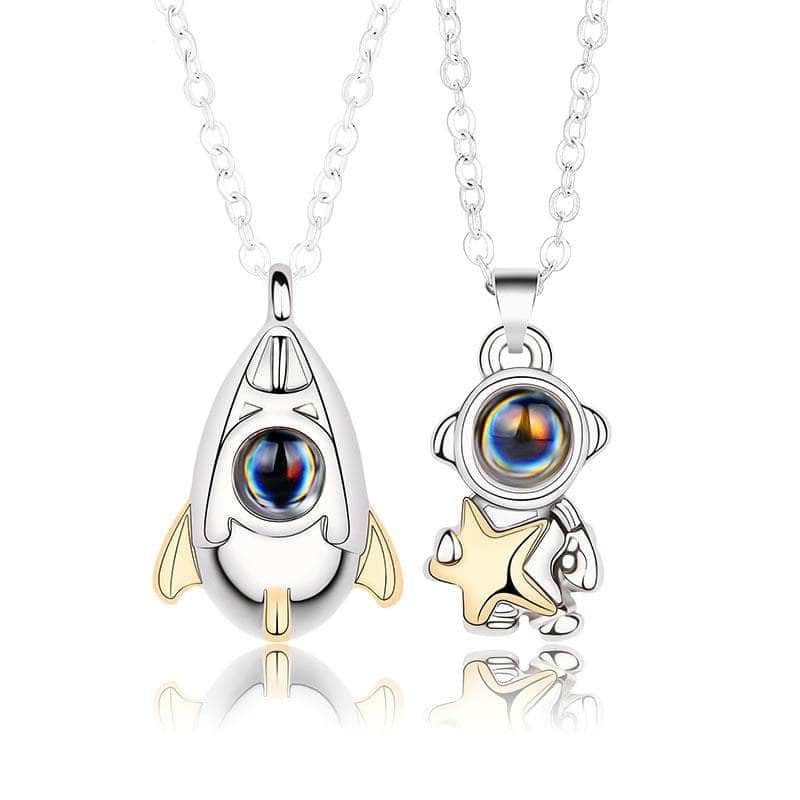 La Michy Tienda Collares Proyeccion Cohete y Astronauta