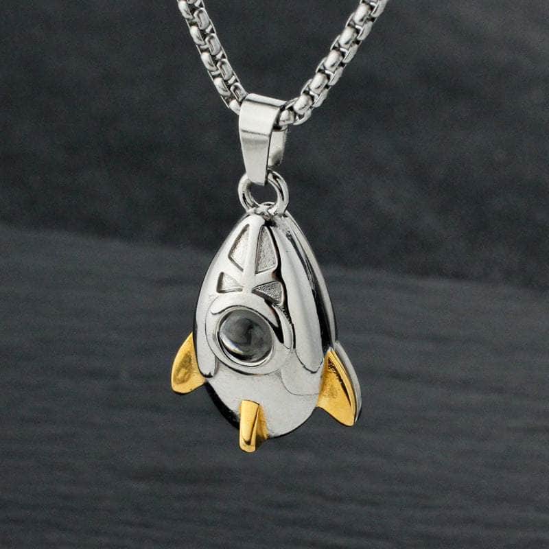 La Michy Tienda Collares Proyeccion Cohete y Astronauta