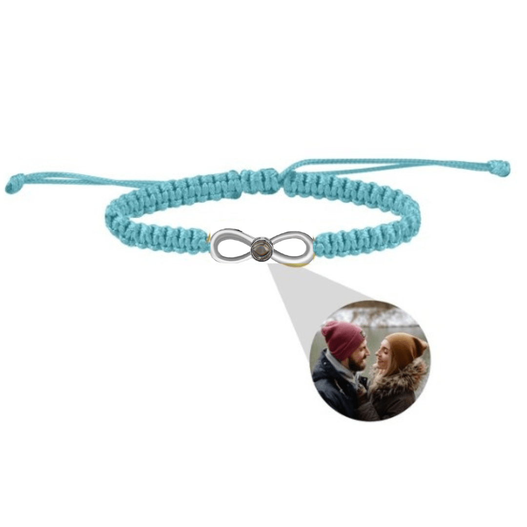 La Michy Tienda Cyan / Blanco Pulsera Proyeccion Infinity