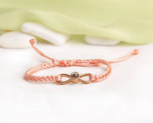 La Michy Tienda Rosado / Dorado Pulsera Proyeccion Infinity