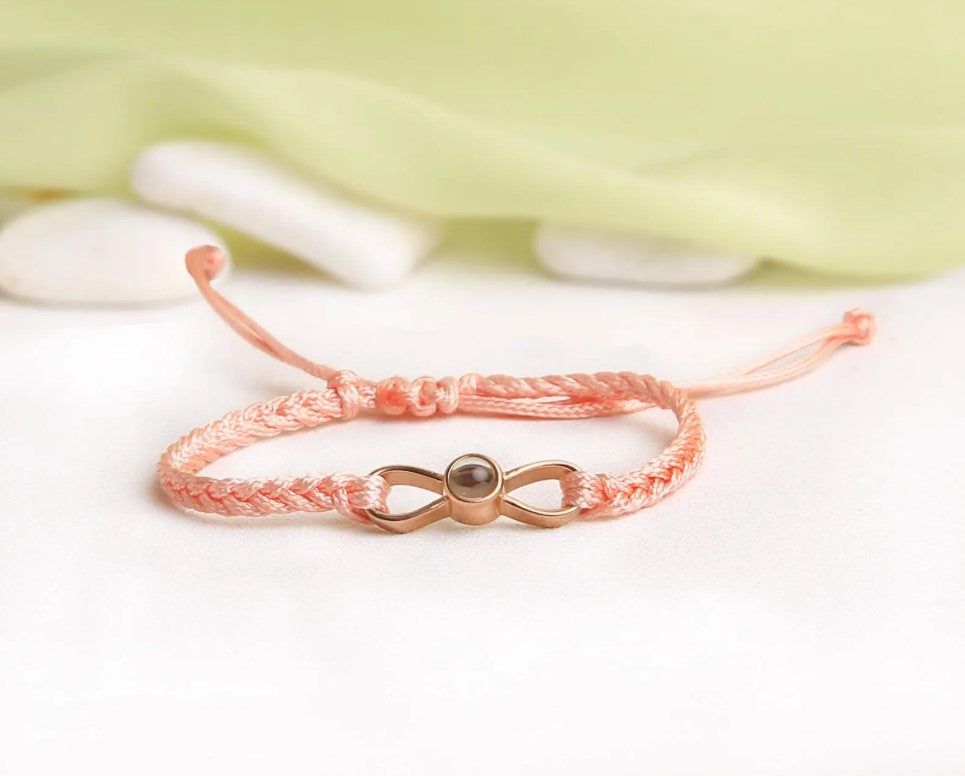 La Michy Tienda Rosado / Dorado Pulsera Proyeccion Infinity