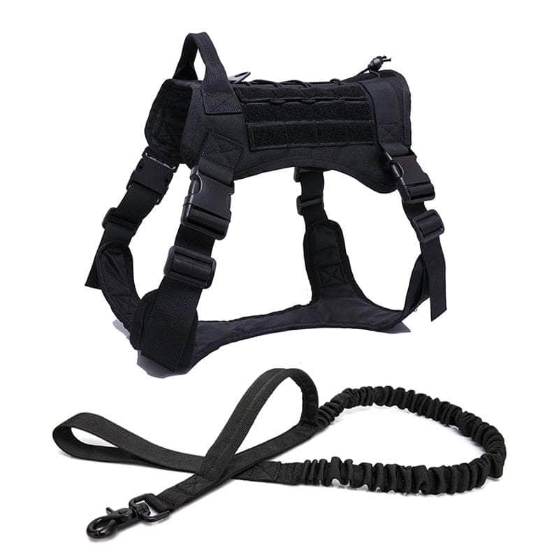 La Michy Tienda 0 Black Set / M Tactical Dog Harness Vest Military Service Dog Harness Leash Set Molle Pet Training Vest For Medium Large Dogs German Shepherd