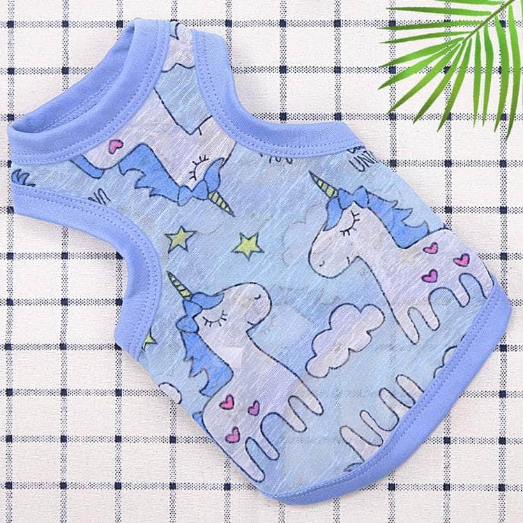La Michy Tienda 0 Blue / XS Ultra Thin Summer Dog Vest Cute Print Breathable Dog Clothes for Small Dogs Chihuahua Clothing Yorkies Costumes Pet Cat T Shirts