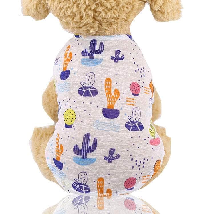 La Michy Tienda 0 Cactus / XS Ultra Thin Summer Dog Vest Cute Print Breathable Dog Clothes for Small Dogs Chihuahua Clothing Yorkies Costumes Pet Cat T Shirts
