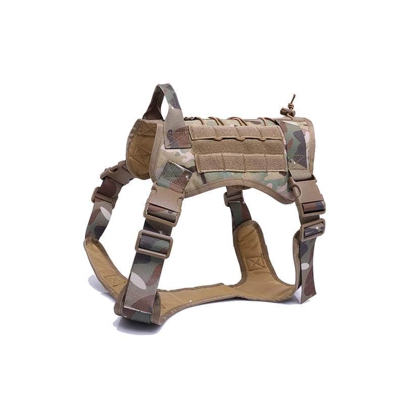 La Michy Tienda 0 Camo Harness / M Tactical Dog Harness Vest Military Service Dog Harness Leash Set Molle Pet Training Vest For Medium Large Dogs German Shepherd
