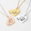 La Michy Tienda 0 Heart-shaped Pet Necklace Personalized Portrait Necklace Stainless Steel Pet Jewelry Memorial Picture Custom Engraved Necklaces