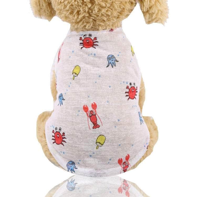 La Michy Tienda 0 Sea / XS Ultra Thin Summer Dog Vest Cute Print Breathable Dog Clothes for Small Dogs Chihuahua Clothing Yorkies Costumes Pet Cat T Shirts