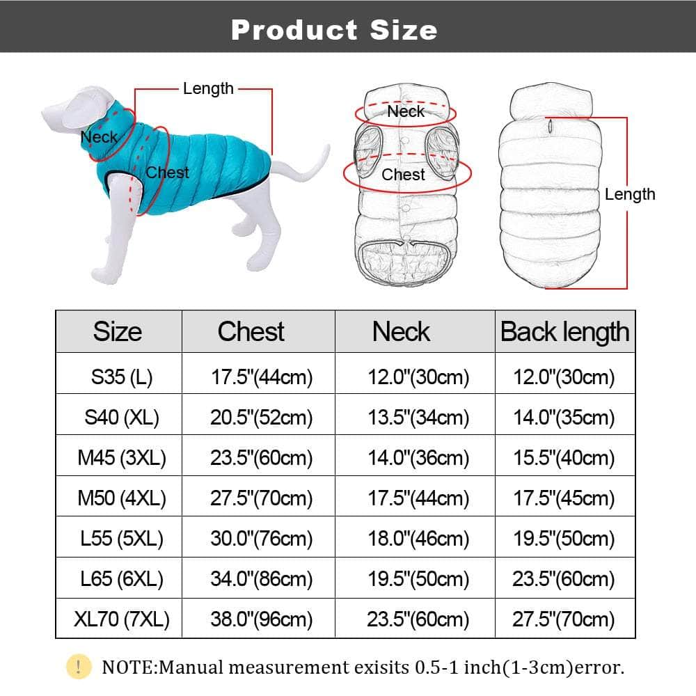 La Michy Tienda 0 Warm Thicken Dog Jacket Clothes For Medium Large Dogs Pet French Bulldog Big Dog Clothing Coat Winter Pet Outfit Vest Waterproof