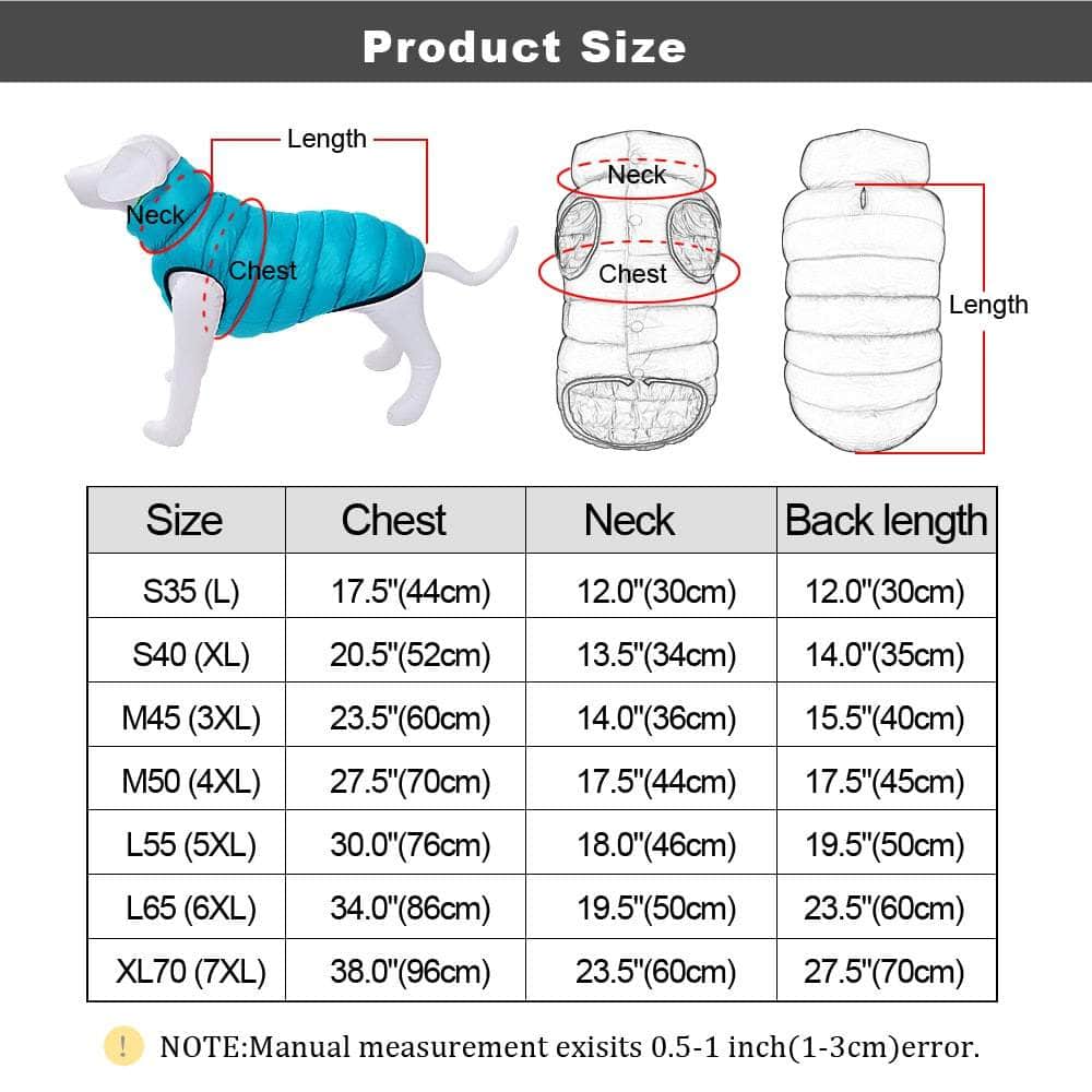 La Michy Tienda 0 Warm Thicken Dog Jacket Clothes For Medium Large Dogs Pet French Bulldog Big Dog Clothing Coat Winter Pet Outfit Vest Waterproof