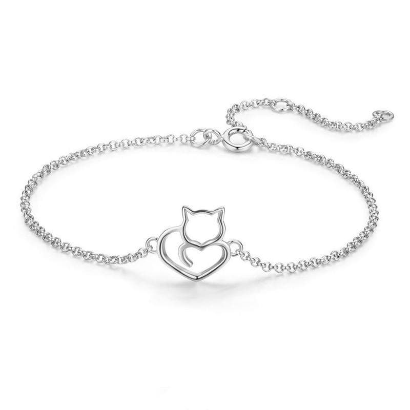 La Michy Tienda 1 Pulsera Amor Gatuno, Plata 925