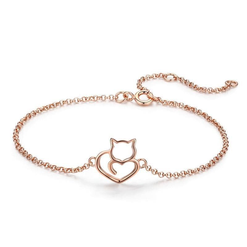 La Michy Tienda 2 Pulsera Amor Gatuno, Plata 925