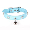 La Michy Tienda Azul / XS Collar De Cuero Estrella con Cascabel