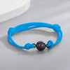 La Michy Tienda Blue rope / Gold Bead Pulsera Proyeccion Rainbow