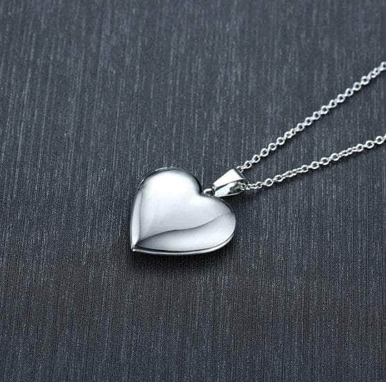 La Michy Tienda Collar Corazon Plateado / Con Foto Collares y Llaveros Shine Personalizados