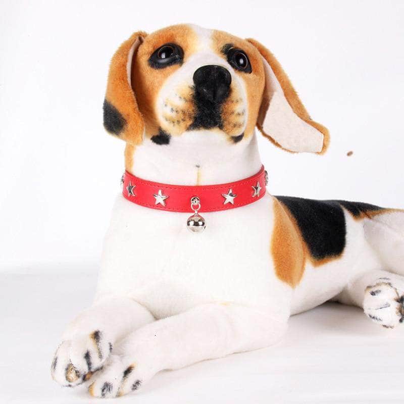 La Michy Tienda Collar De Cuero Estrella con Cascabel