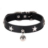 La Michy Tienda Collar De Cuero Estrella con Cascabel